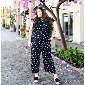 LOFT Lily Tie Back Jumpsuit